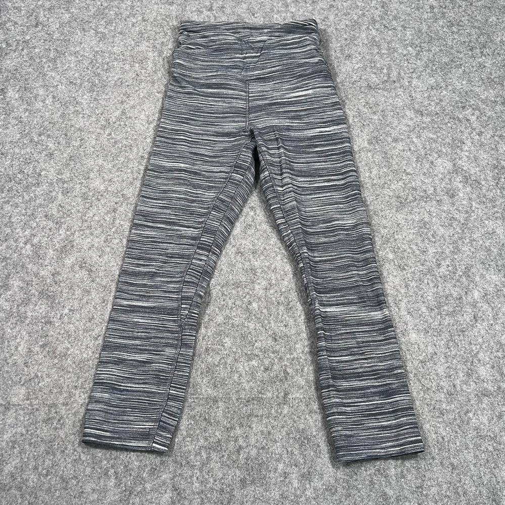 Lululemon Athletica Mini Space Dye Herringbone Black‎ White Align Crop 2